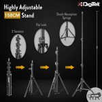 DIGITEK® (DRL-18H C) 18 Inch LED Ring Light with 158cm Stand - AC/DC Power, Color Temperature Control, Lighting Intensity Control - Photography, Video, Makeup, and Live Streaming - USB Powered - Image 6