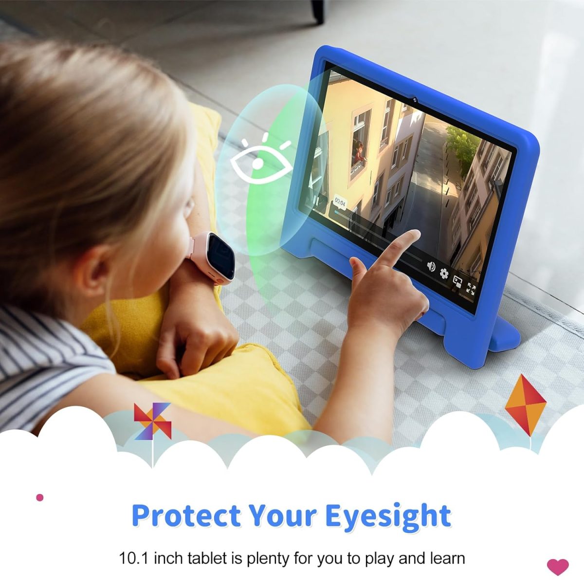 CFVOCUY 2025 Kids Tablet, 10.1" Children's Tablet with Case, Quad-Core, 2+32GB Storage (1TB Expand), Pre-Installed Educational Apps and Parental Control, WiFi, for Ages 4-14, Eye Protection Mode - Image 6