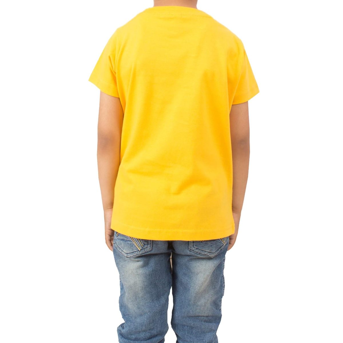 FADE COLLECTION - King Design Colored Gift Cotton Kids Boys T-Shirt (2 Years, Yellow) - Image 2