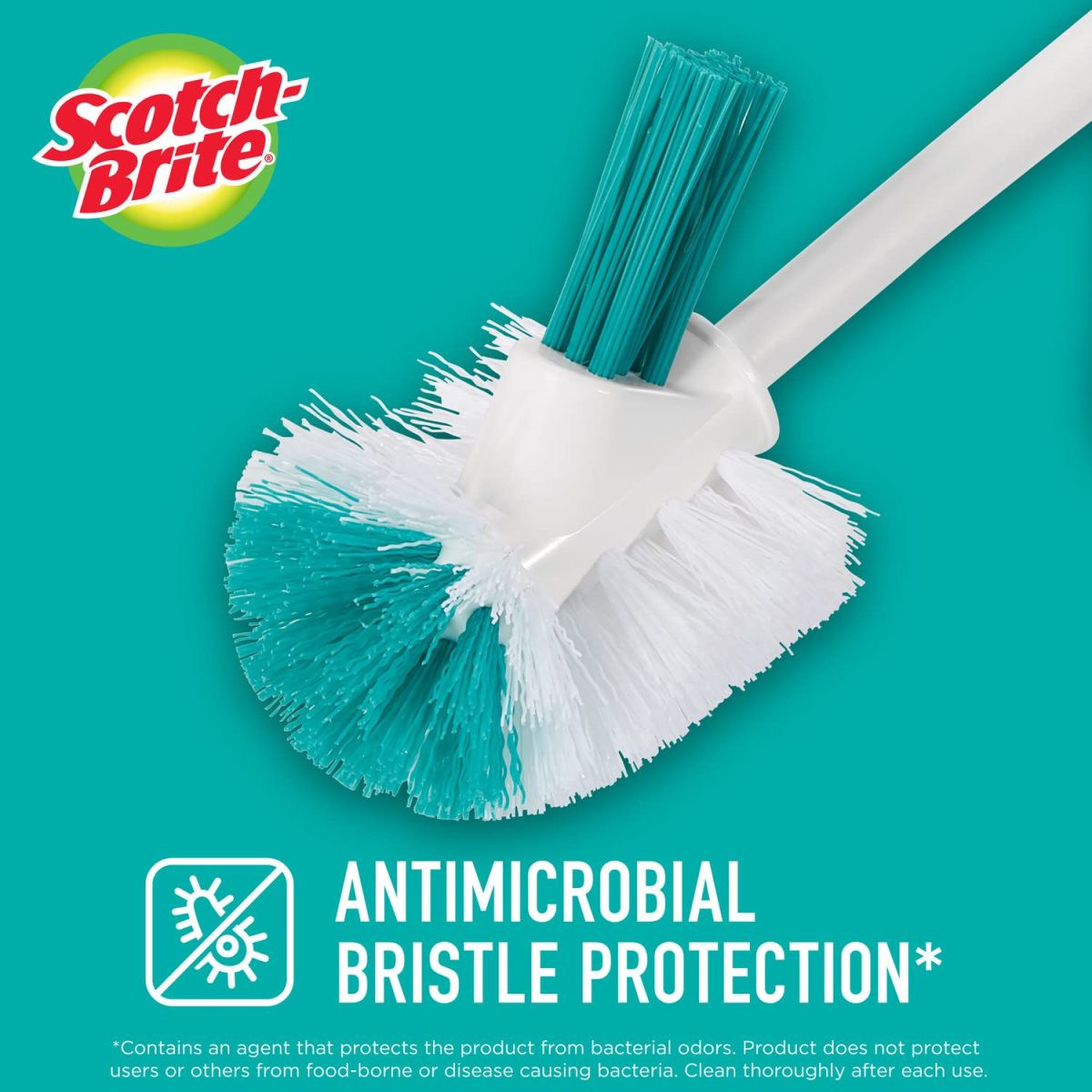 Scotch-Brite Premium Toilet Plastic Brush with Round Container (Pack of 1) - Image 2