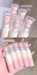 Gege Bear Velvet Mist Lip Glaze | Matte Velvet Lipstick | Soft Matte Finish | Lightweight Liquid Lipstick Formula | 6 Trendy Shades | Long-Lasting & Moisturizing | Designed for Women & Teens | (01# Jue Hong Tea Jelly, 3g) - Image 5