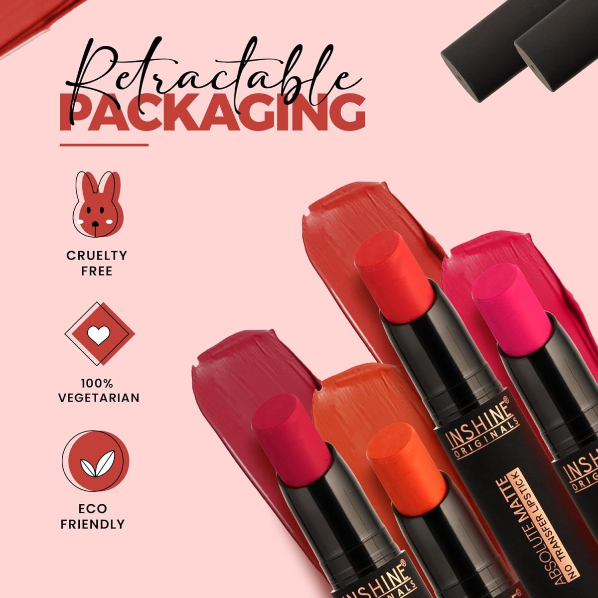 INSHINE ORIGINALS Absolute Matte Lipstick - Long-lasting, Transfer-resistant, Velvety Matte Finish with Intense Color, Up to 12 Hours Wear | Perfect for Sophisticated Lips - BLOOD MOON - Image 6