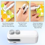 GLUN® Portable Mini Sealing Machine, Handheld Packet Sealer for Food, Snacks, Chips, Fresh Storage, Plastic Bags Sealing Machine, Type C Charging Vaccum Sealers - Image 5