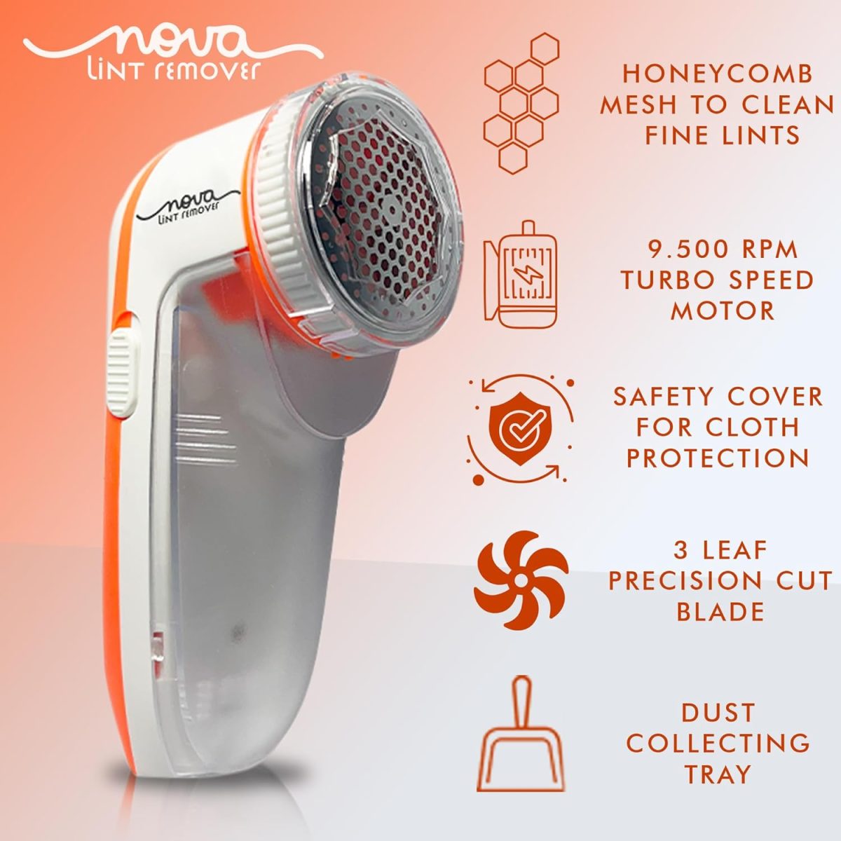 Nova Lint Remover for Clothes Fabric Cleaner for Woolen Clothes | 1 Year Warranty - Image 2