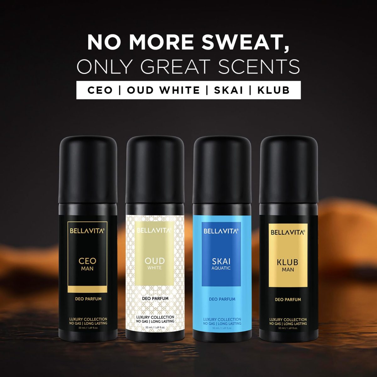 Bella Vita Luxury Unisex Body Perfume Gift Set | Deodorant for Men & Women | Pack of 4 x 50ml | No Gas Deo for Man and Woman | Long Lasting Fragrances with Lemon, Blackcurrant, Lavender & Bergamot - Image 4