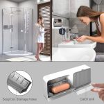 Anugrah New Creative Wall Mounted Soap Box With Lid Double Grids Soap Draining Rack Bathroom Shower Soap Holder,Multi-Color,Plastic,Multicolor - Image 2