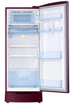Samsung 183 L, 3 Star, Digital Inverter, Direct-Cool Single Door Refrigerator (RR20C1823CR/HL, Red, Camellia Purple, Base Stand Drawer) - Image 2