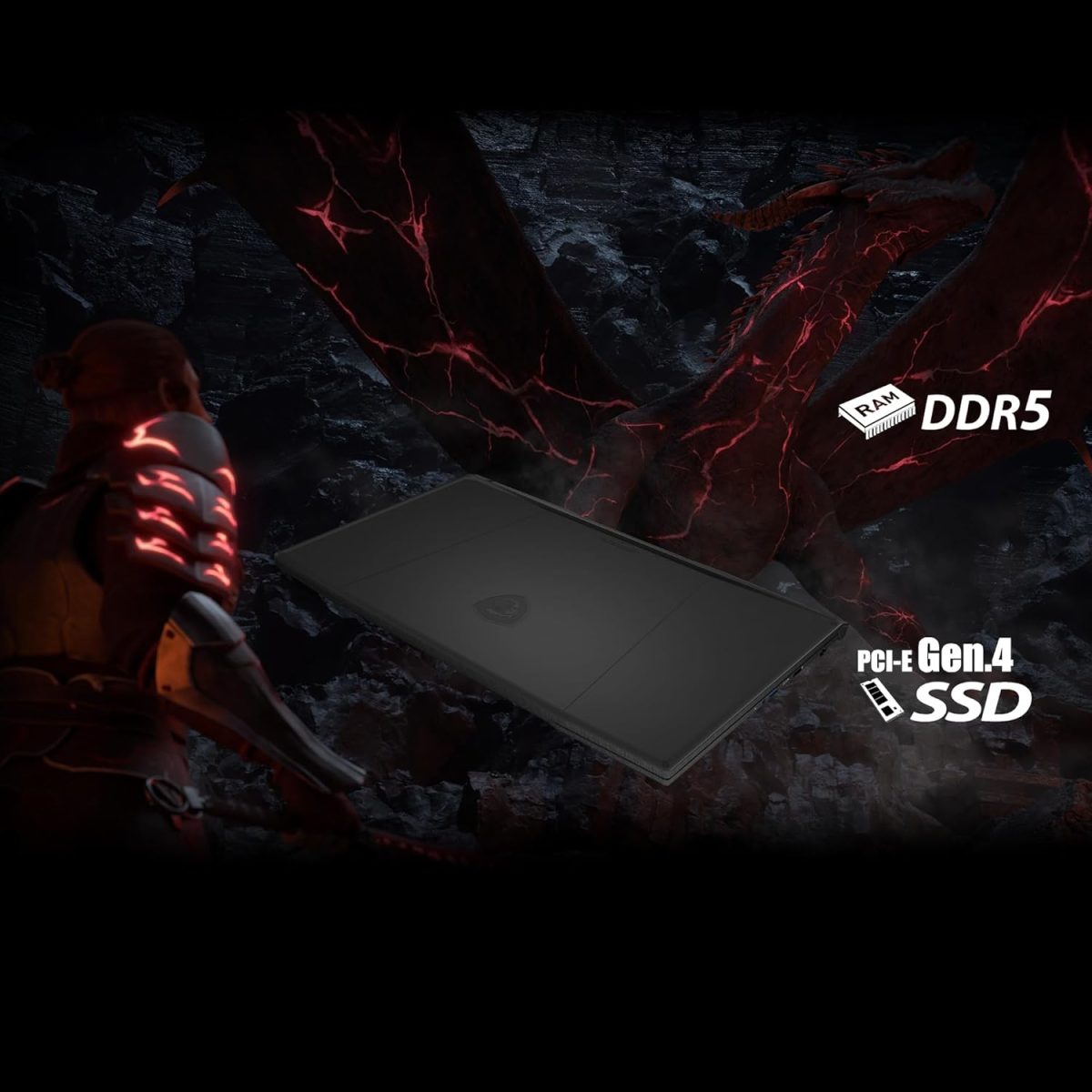 MSI Katana 15, Intel 13th Gen. i7-13620H, 40CM FHD 144Hz Gaming Laptop (16GB/1TB NVMe SSD/Windows 11 Home/MSO 2021/NVIDIA GeForce RTX 4050, GDDR6 6GB/Black/2.25Kg) B13VEK-2220IN - Image 4