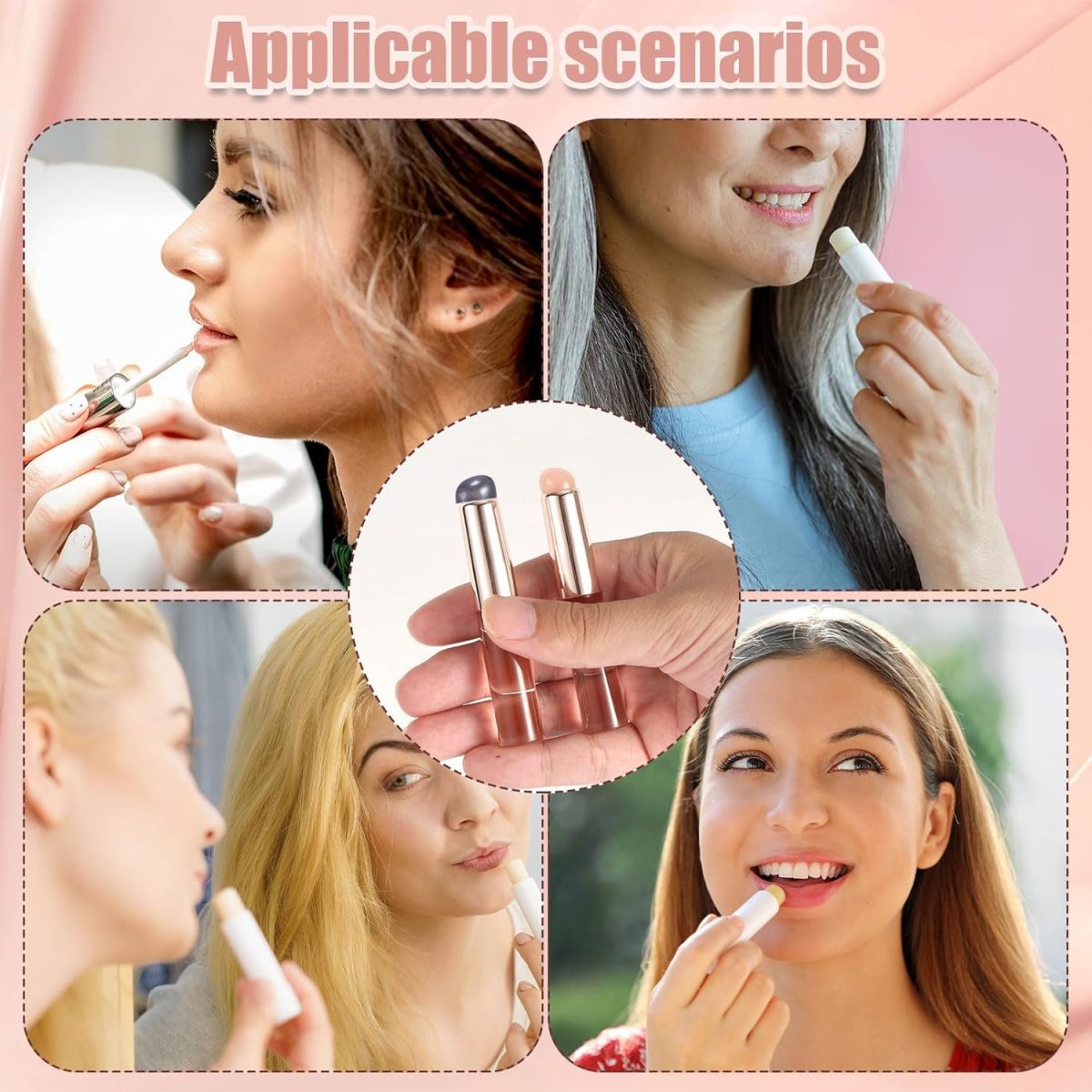 Hoyecl Silicone Lipstick Brush, 2 Pack Reusable Applicator With Cap, For Lip Balm, Gloss, Stick & Concealer - Image 7