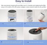 LEVOIT Core Mini Air Purifier For Coverage Area 183 Sq Ft, H13 Truehepa Filter, Remove 99.97% Dust, Smoke, & Pollen, With Fragrance Sponge, (2 Years Warranty), White - Image 9