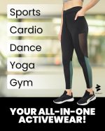 BLINKIN Women's Stretch Fit Mid Rise Stretchable Gym Pants Workout : The Ultimate Yoga Pants | Gym Track Pants with Mesh Insert & Side Pockets (5100) - Image 7