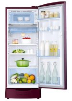 Samsung 183 L, 3 Star, Digital Inverter, Direct-Cool Single Door Refrigerator (RR20C1823CR/HL, Red, Camellia Purple, Base Stand Drawer) - Image 4