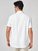 WEBRIC Shirt for Men | Mens Casual Shirt | Men Stylish Half Sleeve Shirt | Men Polycotton Shirt | Men's Regular Fit | Men Formal Shirt | Men's Textured Popcorn Slim Fit - Image 3