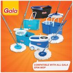 Gala Turbo Triangular Spin Mop Handle with Refill, Durable Replacement Handle with Rubber Grip For Turbo Spin Mop - Image 6