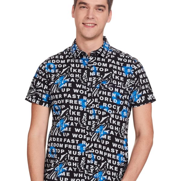 KETCH Men Cotton Slim Fit Printed Half Sleeve Shirt