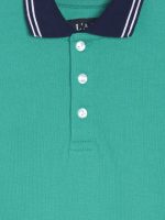 L'Adore Boy's Green Plain Polo Short Sleeve T-Shirt - Image 4