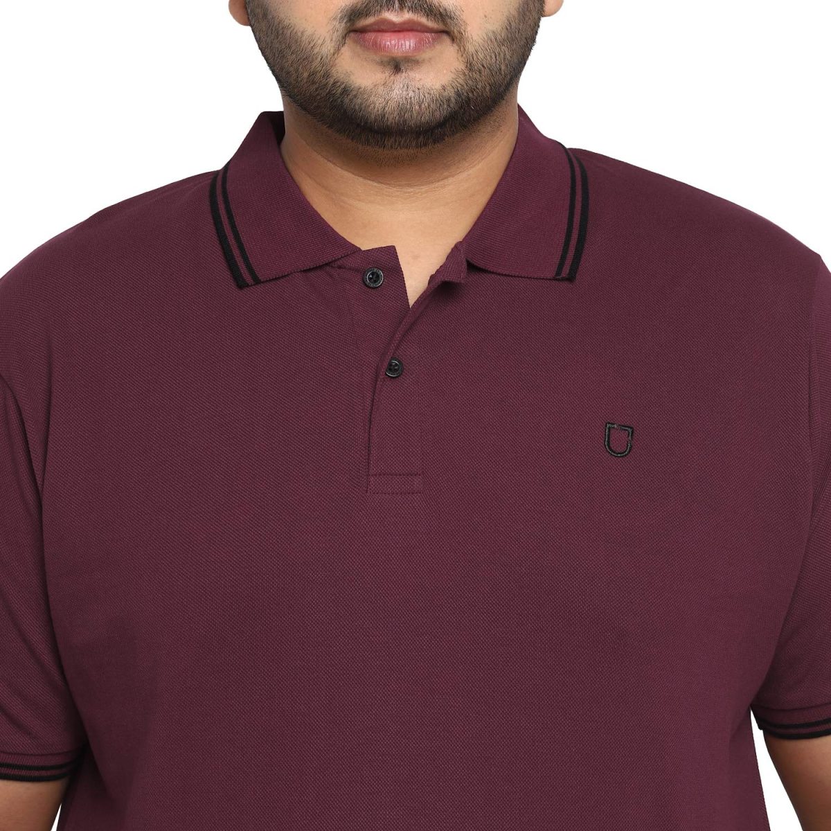 Urbano Plus Men's Black, White, Maroon Color-Block Regular Fit Full Sleeve Cotton T-Shirt - Image 6