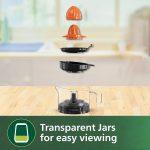 Philips Citrus Press Juicer HR2777/00, 0.5 Litre, 2 Sized Cones for different size fruit - Image 7