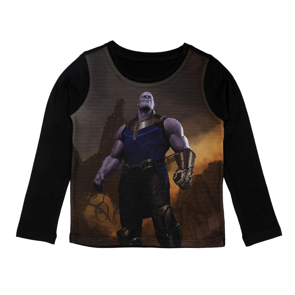 Marvel Avengers by Wear Your Mind Boy's Plain Regular Fit Long Sleeve Top (DMAF0074.2_Grey 13-14Y)