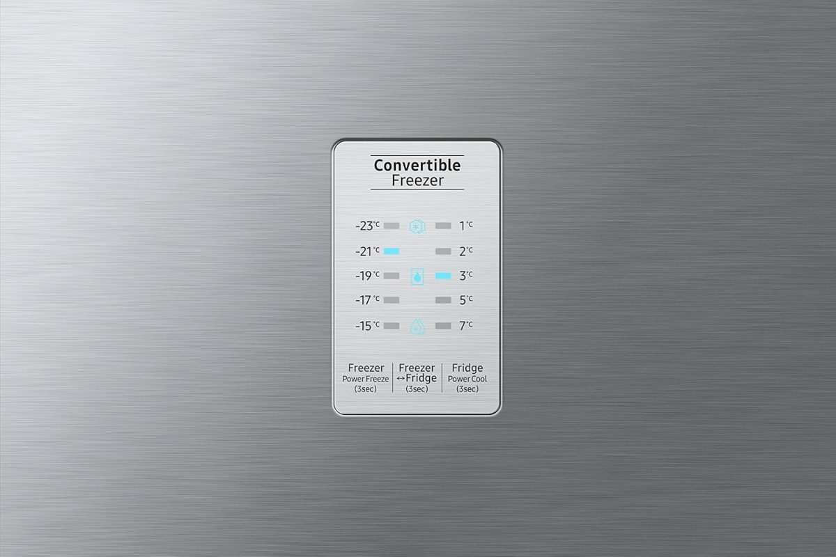 Samsung 236L 2 Star Inverter Frost-Free Convertible 3 In 1 Double Door Refrigerator Appliance (RT28C3832S8/HL,Elegant Inox), Base Stand Drawer - Image 11
