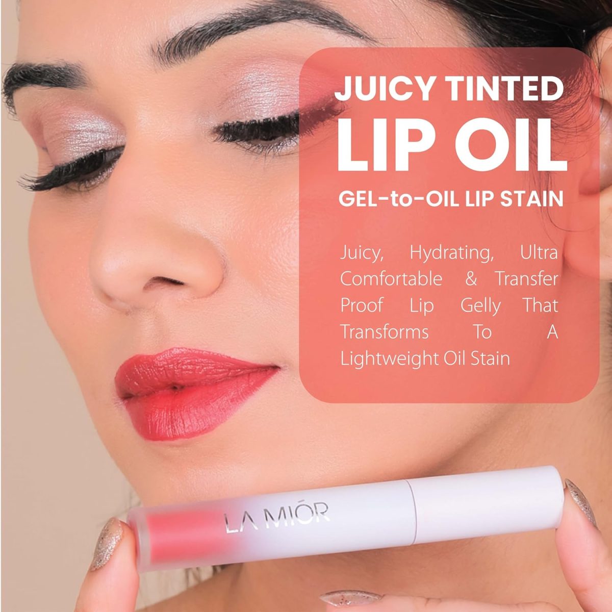 LA MIOR Long-Lasting Juicy Lip Stain | Pack of 3 | 16-Hour Stay, Transfer-Proof, Gel-to-Oil, Plumping, Hydrating | Shade: Popping Winter - Image 7