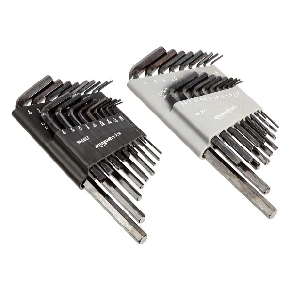 amazon basics 36-Piece Allen Wrench/Hex Key Set - Inch/SAE and Metric