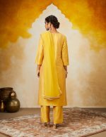 Amazon Brand - Myx Women's Embroidered Kurta Pant Set with Mesh Dupatta | Viscose,Rayon - Image 2