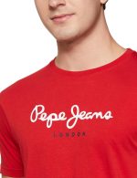 Pepe Jeans Men Cotton Solid Slim Fit T-Shirt - Image 3