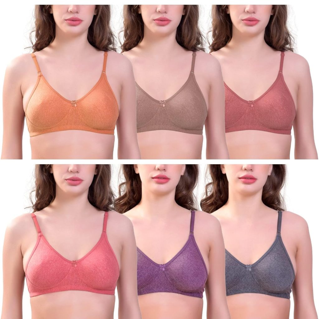 SkyBeauty Premium Women's Non Padded Every Day Bra Multi-Pack