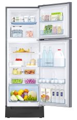 Samsung 236L 2 Star Inverter Frost-Free Convertible 3 In 1 Double Door Refrigerator Appliance (RT28C3832S8/HL,Elegant Inox), Base Stand Drawer - Image 4