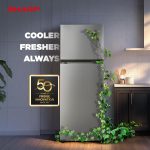 SHARP 265 L Frost Free Double Door 2 Star Refrigerator |Japan 7 Shield Protection|Hi-Tech Inverter | (Silver Hairline, SJ-FF305V2-PSH) - Image 7