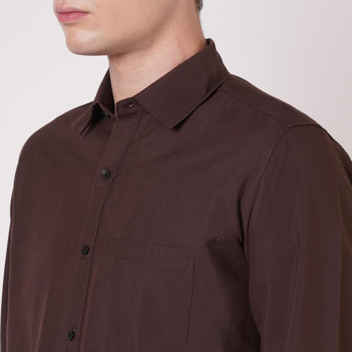 TB Trybuy.in Exclusive Solid Full Sleeve Plain Shirt for Men ZZX_594 - Image 3