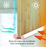 GLUN® Door Bottom Sealing Guard for Home, Office, Hotel Reduce Noise, Insects, Wind Dust Weather from Outside Black in Color Pack of 4 - Image 5