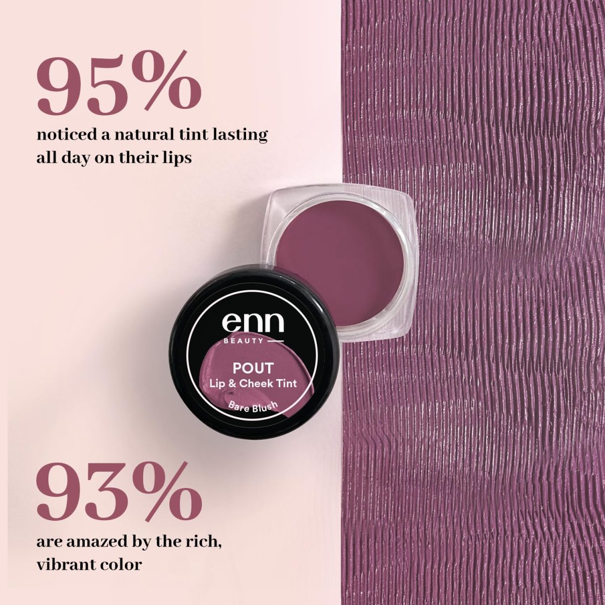 Enn Beauty Pout Lip, Cheek & Eyeshadow Tint with SPF 10 withThe Goodness of Jojoba & Avocado Oil, Natural Blush for Women, Long Lasting, Sls & Paraben Free - Bare Blush, 5gm - Image 4