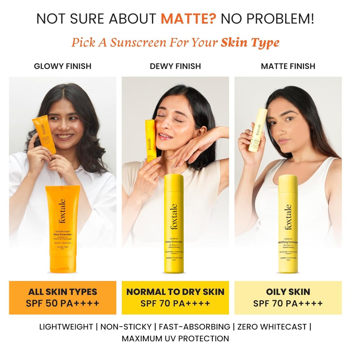 Foxtale SPF 70 Gel-Cream Sunscreen for Oily Skin | Oil Control Sunscreen with PA++++ & Niacinamide | UVA UVB Protection | Prevents Tan | Lightweight, Pore-minimising, No White Cast | 50ml - Image 7