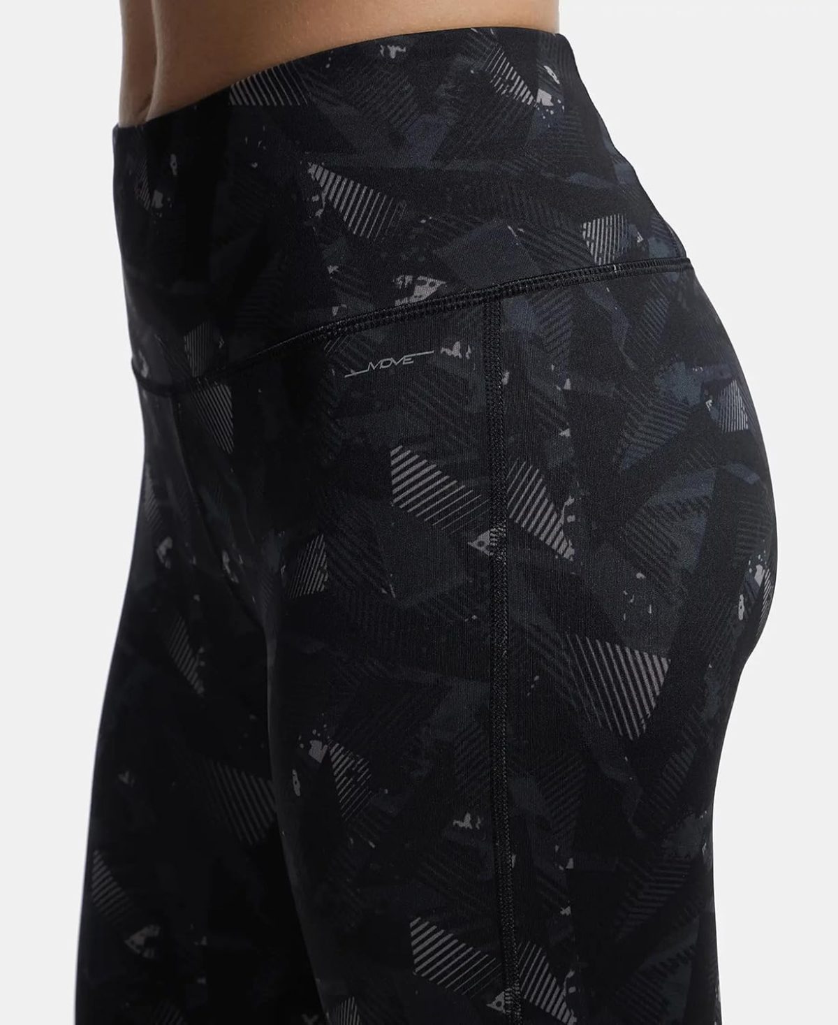 Jockey MW68 Women's Microfiber Elastane Active Wear Stretch Performance High Rise 7/8th Leggings with Back Waistband Pocket and Stay Dry Technology - Image 7