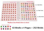 VAMA Multicolour Stone Bindi Kumkum Forehead Sticker Bindiya Bindi Booklet for Ladies & Girls (Medium Size 252 Stone Bindis Booklet) - Image 4