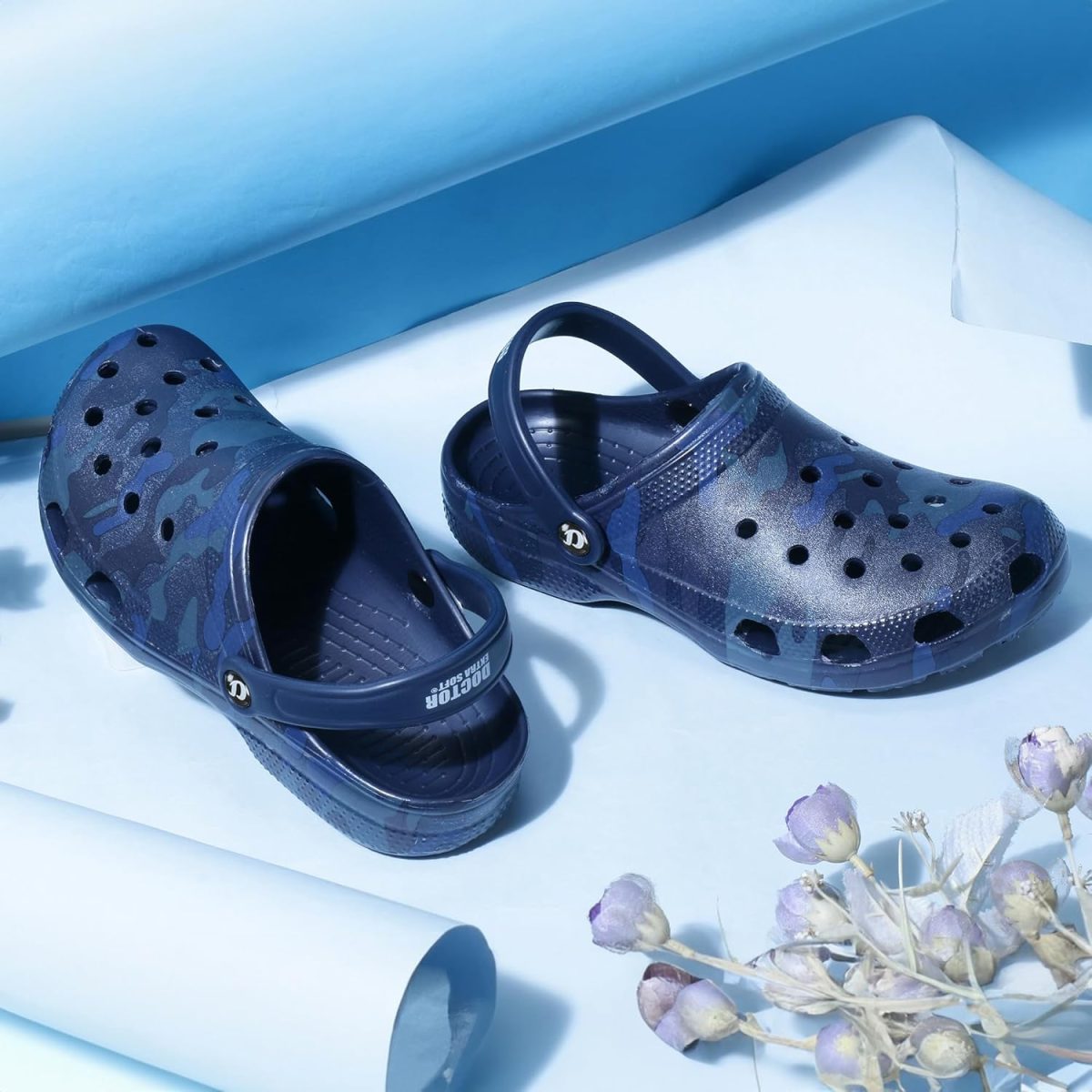 DOCTOR EXTRA SOFT Men's Classic Graphic Casual Clogs/Sandals with Adjustable Back Strap for Adult | Comfortable & Light Weight | Stylish & Anti-Skid | Waterproof & Everyday Use Mules Gents & Boys D-503 - Image 3