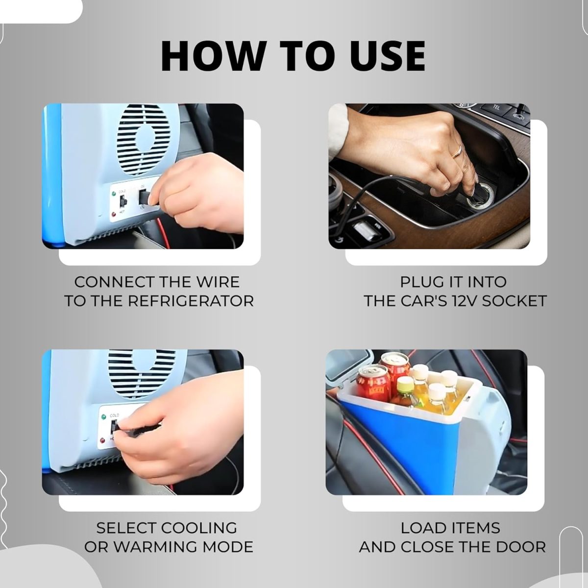 Robustt Mini Refrigerator - Frost Free Compact And Portable With 7.5 Liter Capacity, Food Grade, Low Noise And Thickened Inner Liner, Suitable For Car Use (Pack Of 2) Blue - Image 7