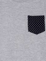 L'Adore Boy’s Grey Plain Short Sleeve T-Shirt - Image 4