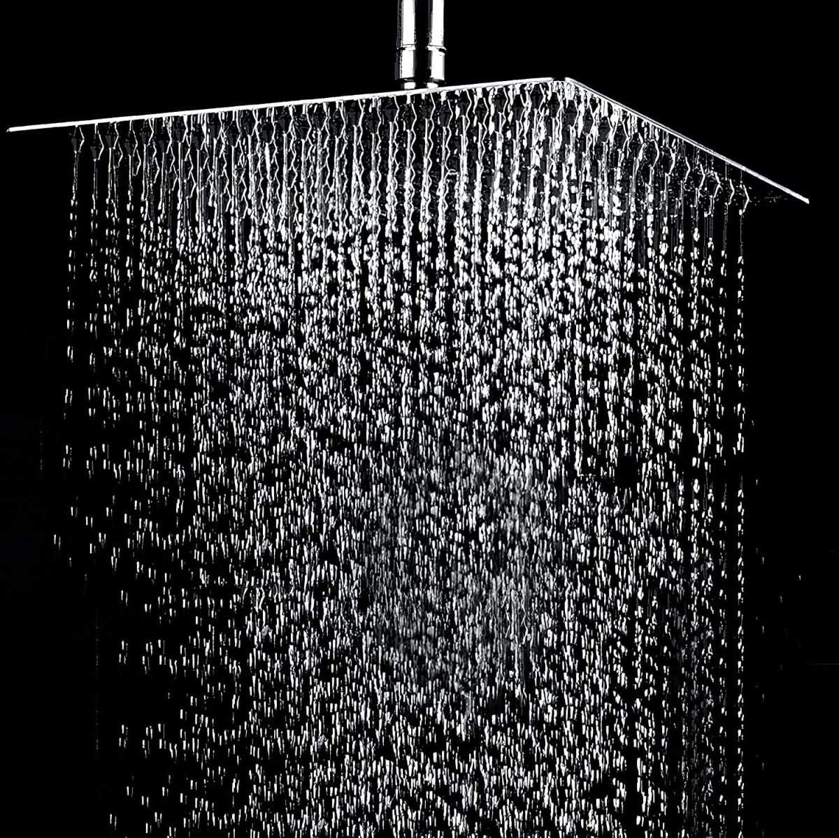 IONIX 6 inch Rain shower Stainless Steel 304 shower head 6 inch, luxury bathroom shower 6 x 6 size, heavy metal SS-304 grade material, Ultra slim, Silver, 1 set - Image 3