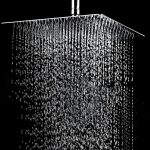 IONIX 6 inch Rain shower Stainless Steel 304 shower head 6 inch, luxury bathroom shower 6 x 6 size, heavy metal SS-304 grade material, Ultra slim, Silver, 1 set - Image 3