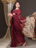 T.J. SAREES Unleash Your Inner Diva with our Sarees for cotton sarees for women Purecotton saree for puja occasion and Plain Pure Cotton Sarees for Trendsetting Women (Pack Of 1) - Image 6