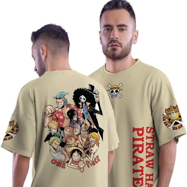 crazymonk Straw Hat Pirates Oversized T-Shirt