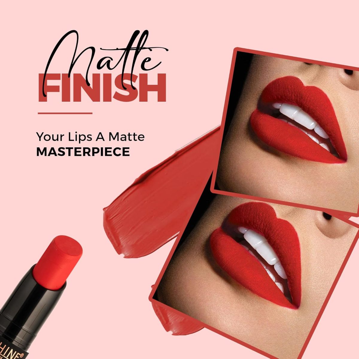 INSHINE ORIGINALS Absolute Matte Lipstick - Long-lasting, Transfer-resistant, Velvety Matte Finish with Intense Color, Up to 12 Hours Wear | Perfect for Sophisticated Lips - BLOOD MOON - Image 5