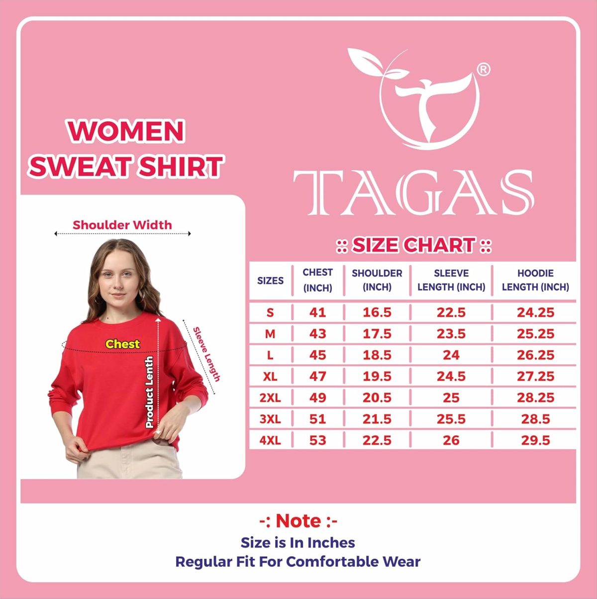 TAGAS Women's Sun & Moon Print Sweatshirt || Sweatshirt for Women ||Womens Winters WEAR || (WSS-22) - Image 6
