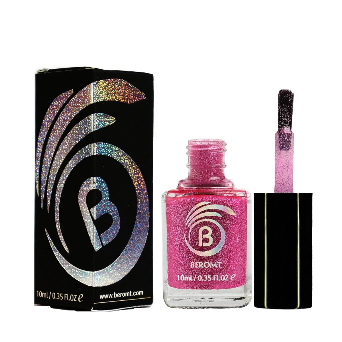 Beromt Purple Love Holographic Nail Polish, Glitter Nail Paint, Nail Art Colors, Gel Effect Nail Polish, Best Nail Polish, High-Shine Long Lasting Non-Toxic Professional Nail Polish, 10ml-524 - Image 5