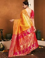 SIRIL Women's Paithani Silk Saree | Chandrakor Paithani Saree With Unstitched Blouse Piece - Image 5