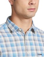 The Indian Garage Co Men's Cotton Slim Fit Checkered Full Sleeves Spread Collar Casual Shirt - Image 3