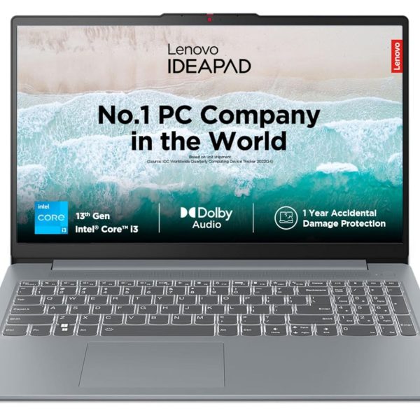 Lenovo IdeaPad Slim 3 13th Gen Intel Core i3-1315U 15.6 inch (39.6cm) FHD Laptop (8GB RAM/512GB SSD/Windows 11/Office 2024/Alexa Built-in/1Yr ADP Free/3 Month Game Pass/Grey/1.6Kg), 82X700G5IN